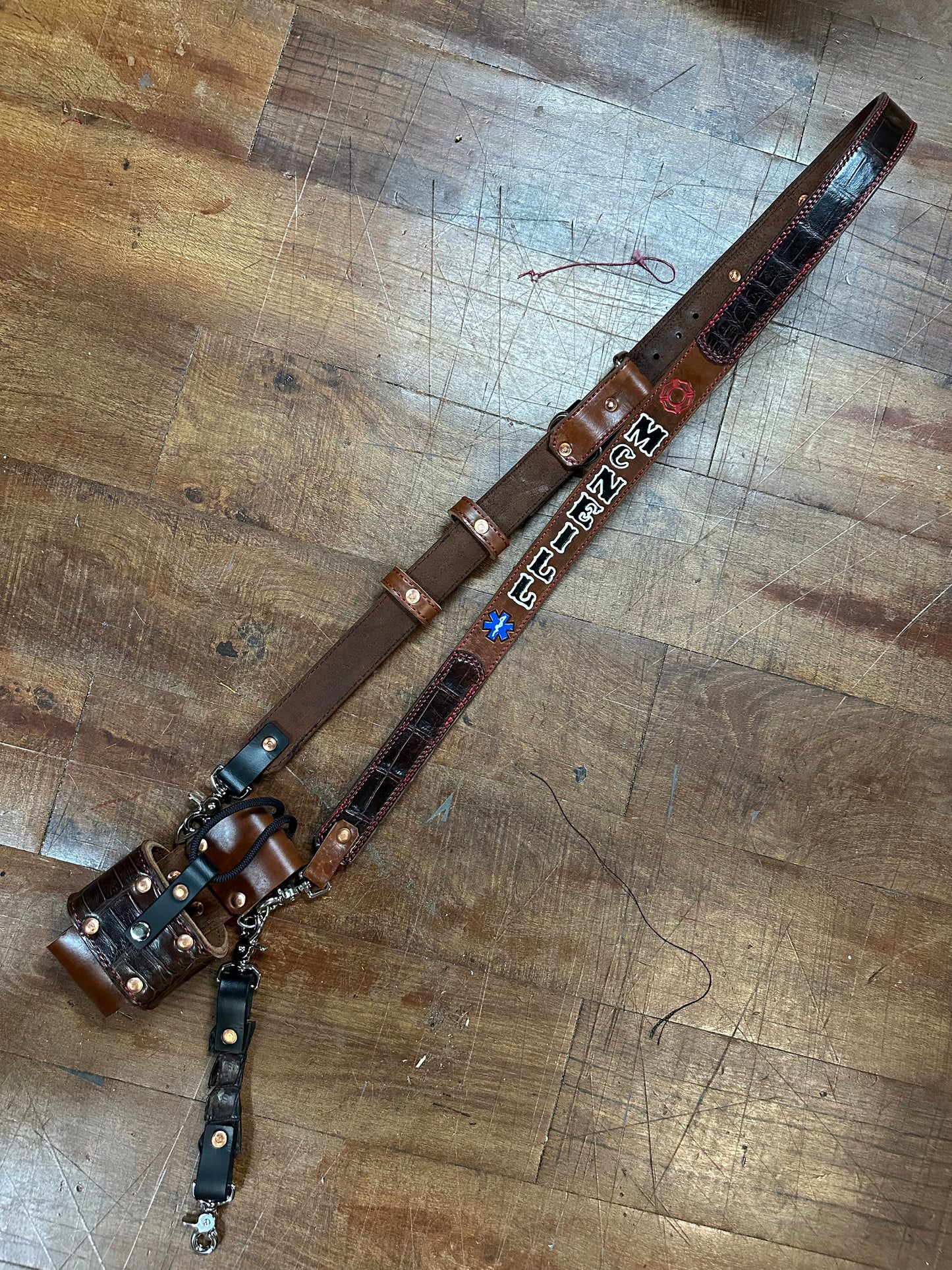 Genuine American Alligator Radio strap Set