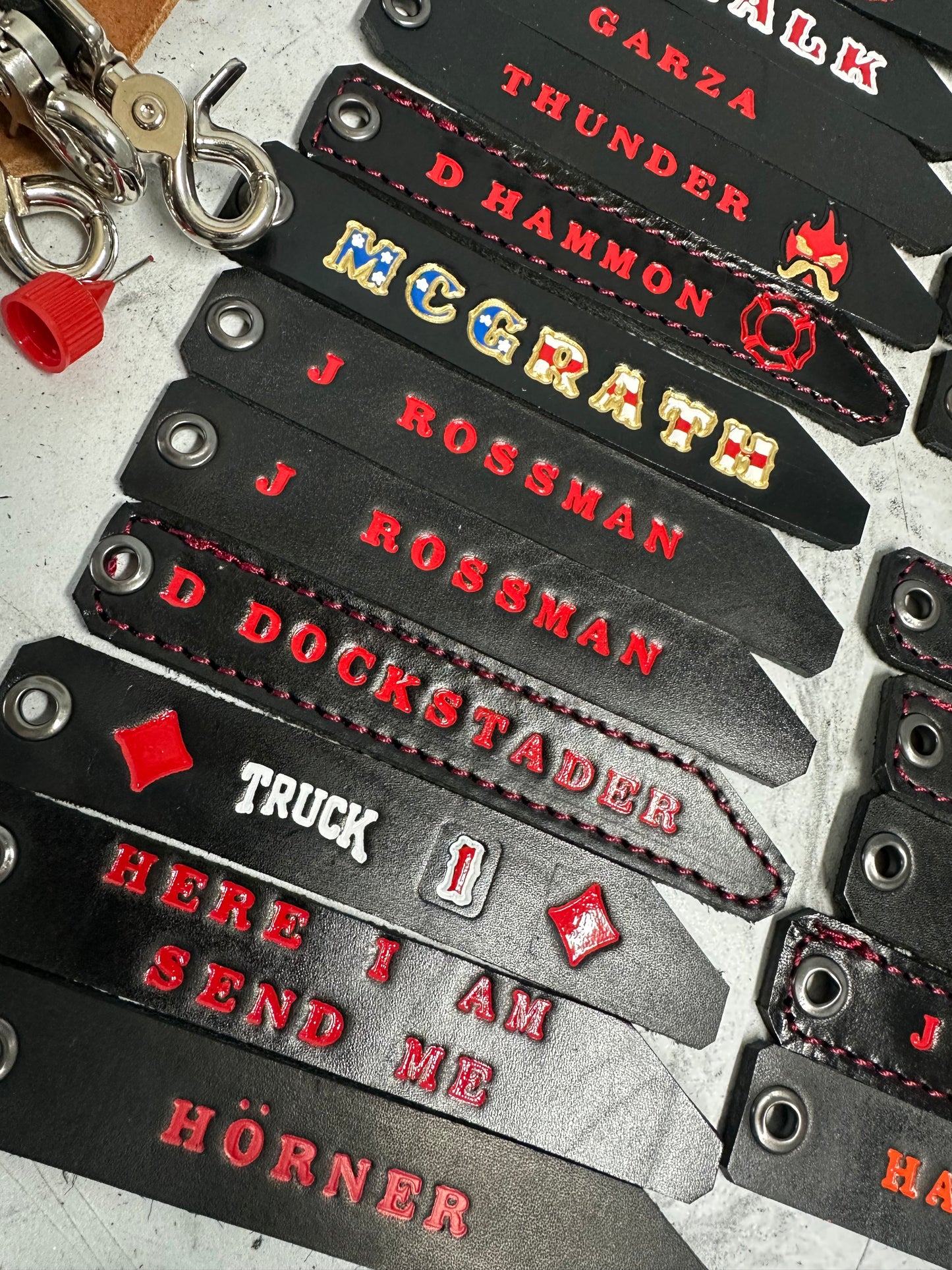 Custom leather keychain