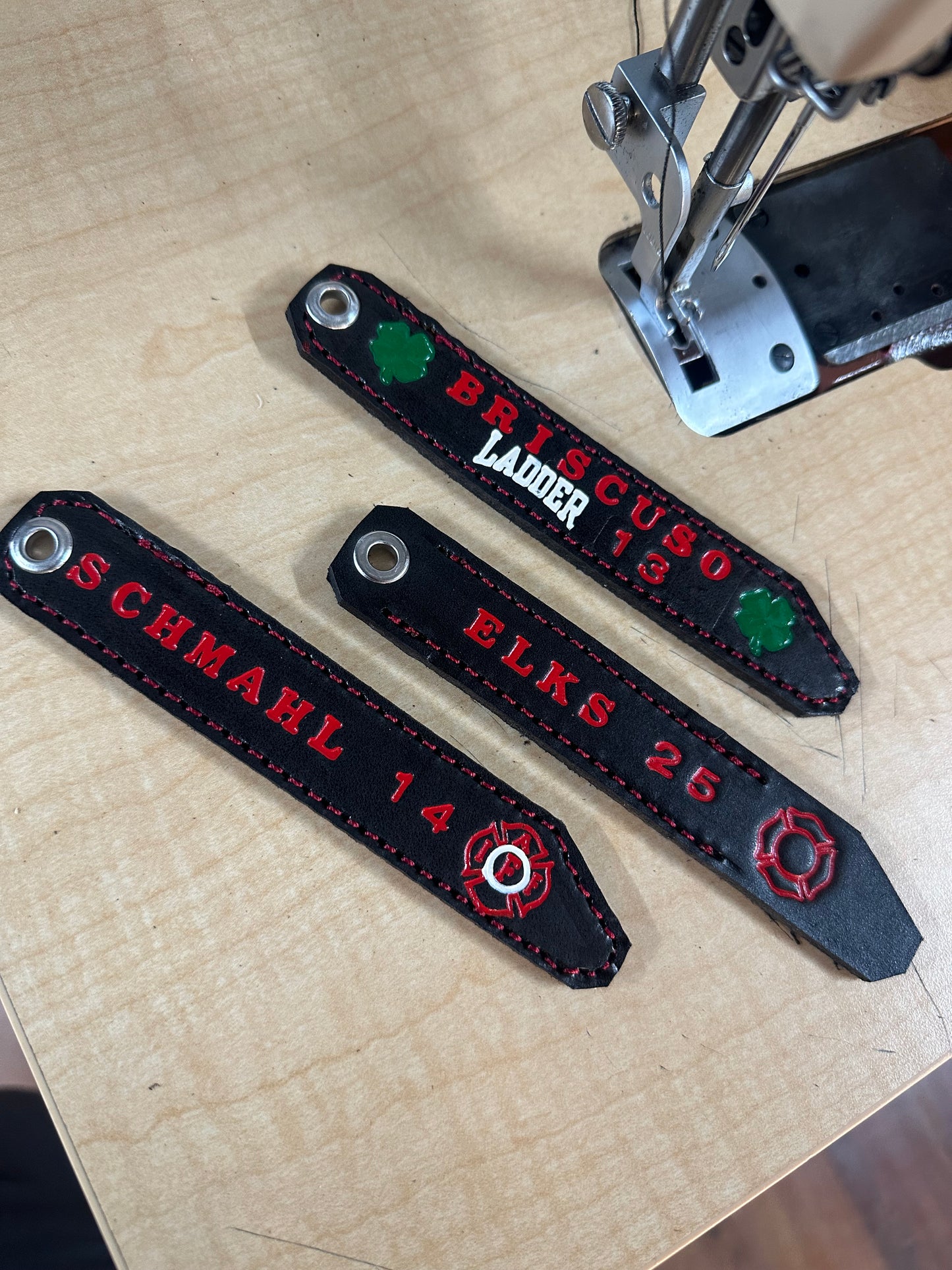Custom leather keychain