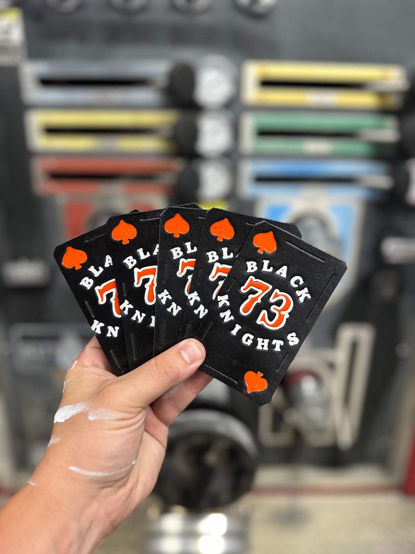“The Joker“ Custom leather helmet cards