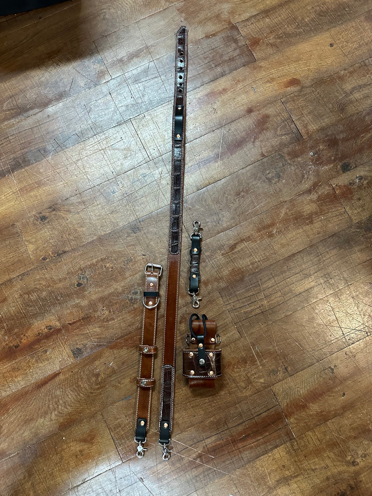 Genuine American Alligator Radio strap Set