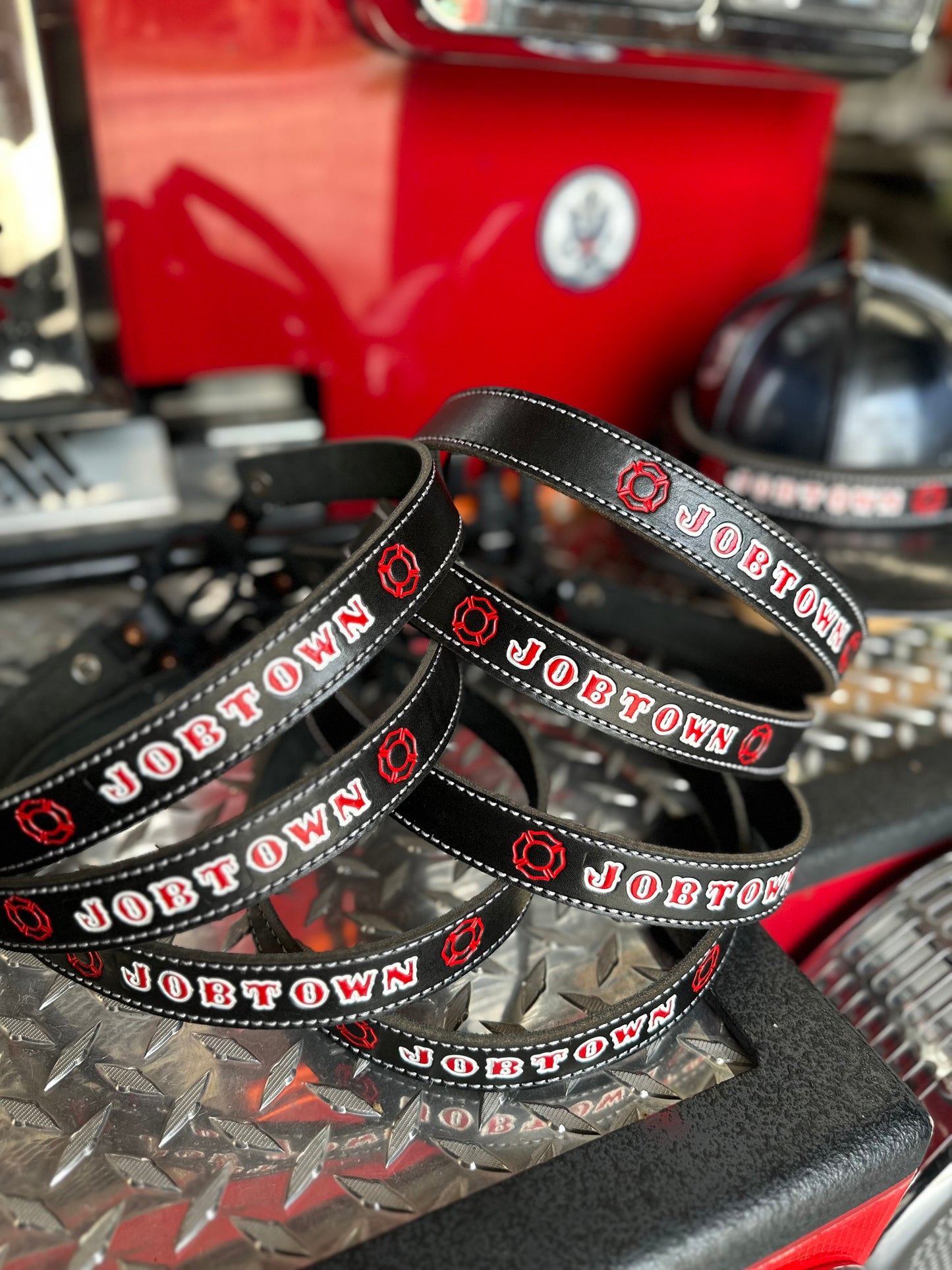 LEATHER HELMET BAND