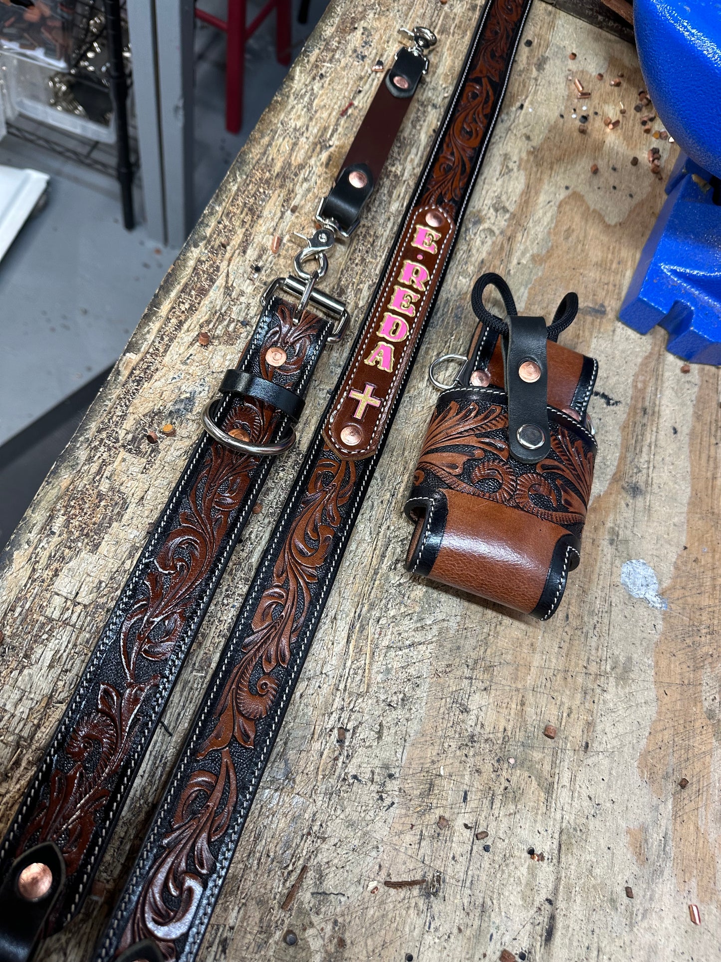 “NEW” TOOLED CUSTOM RADIO STRAP SET