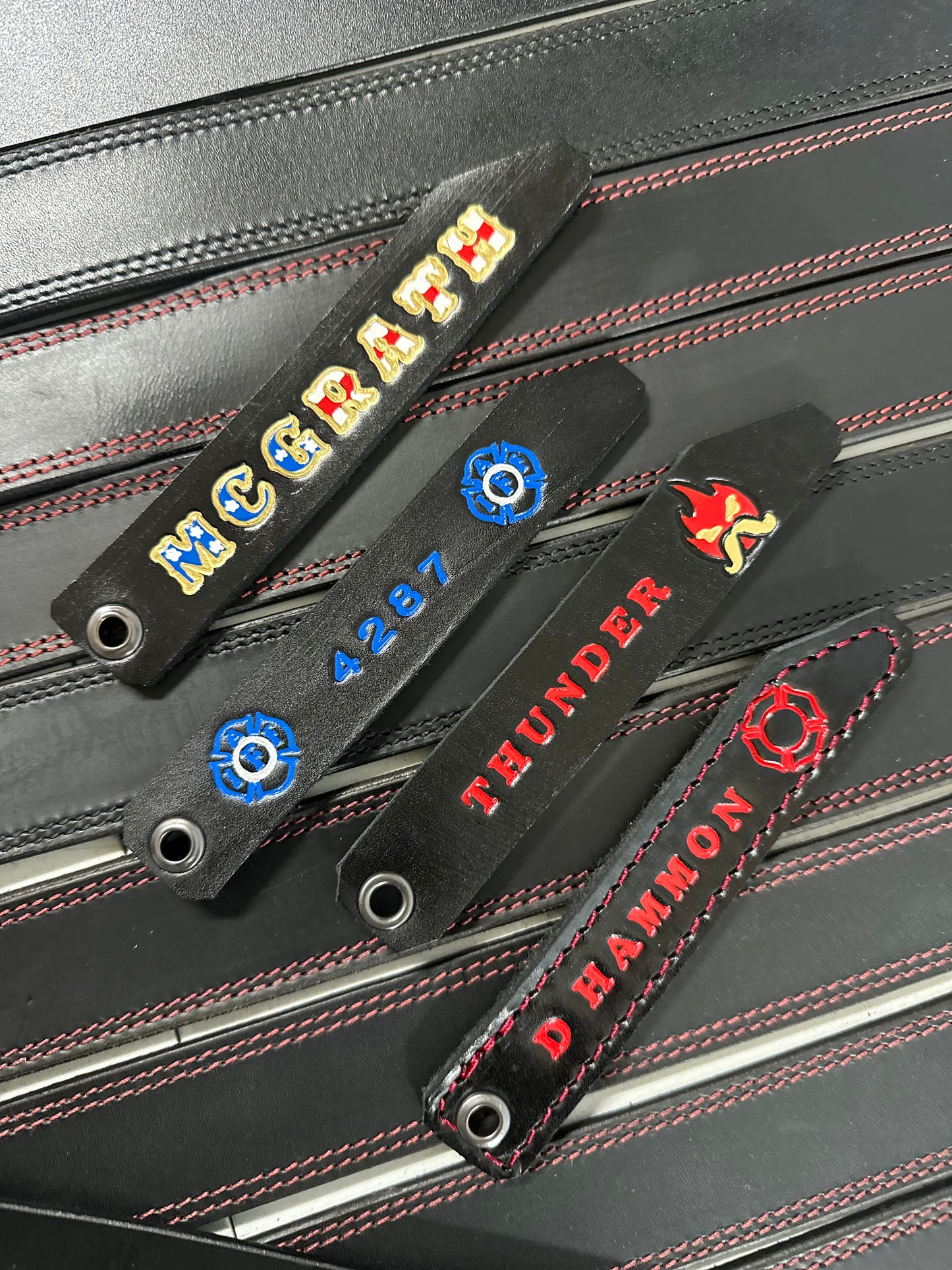 Custom leather keychain