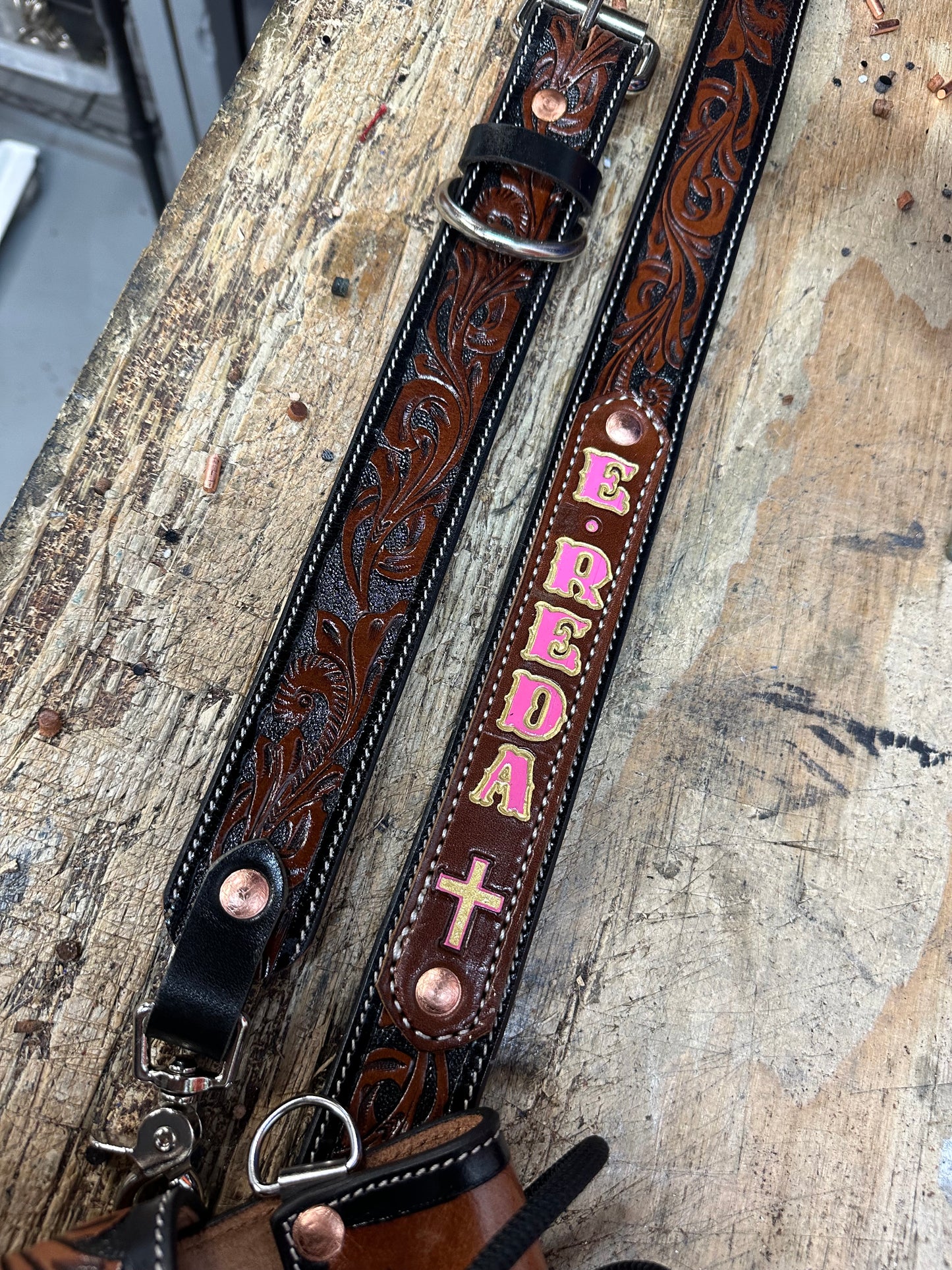 “NEW” TOOLED CUSTOM RADIO STRAP SET
