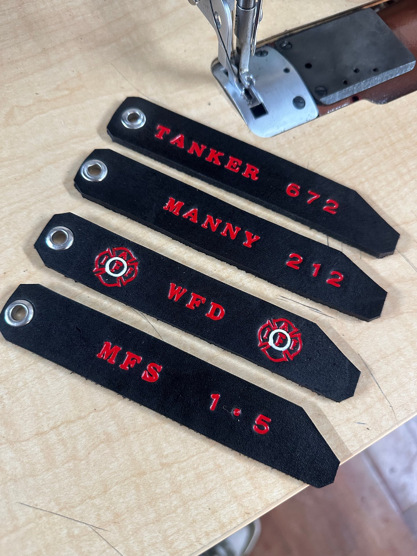 Custom leather keychain