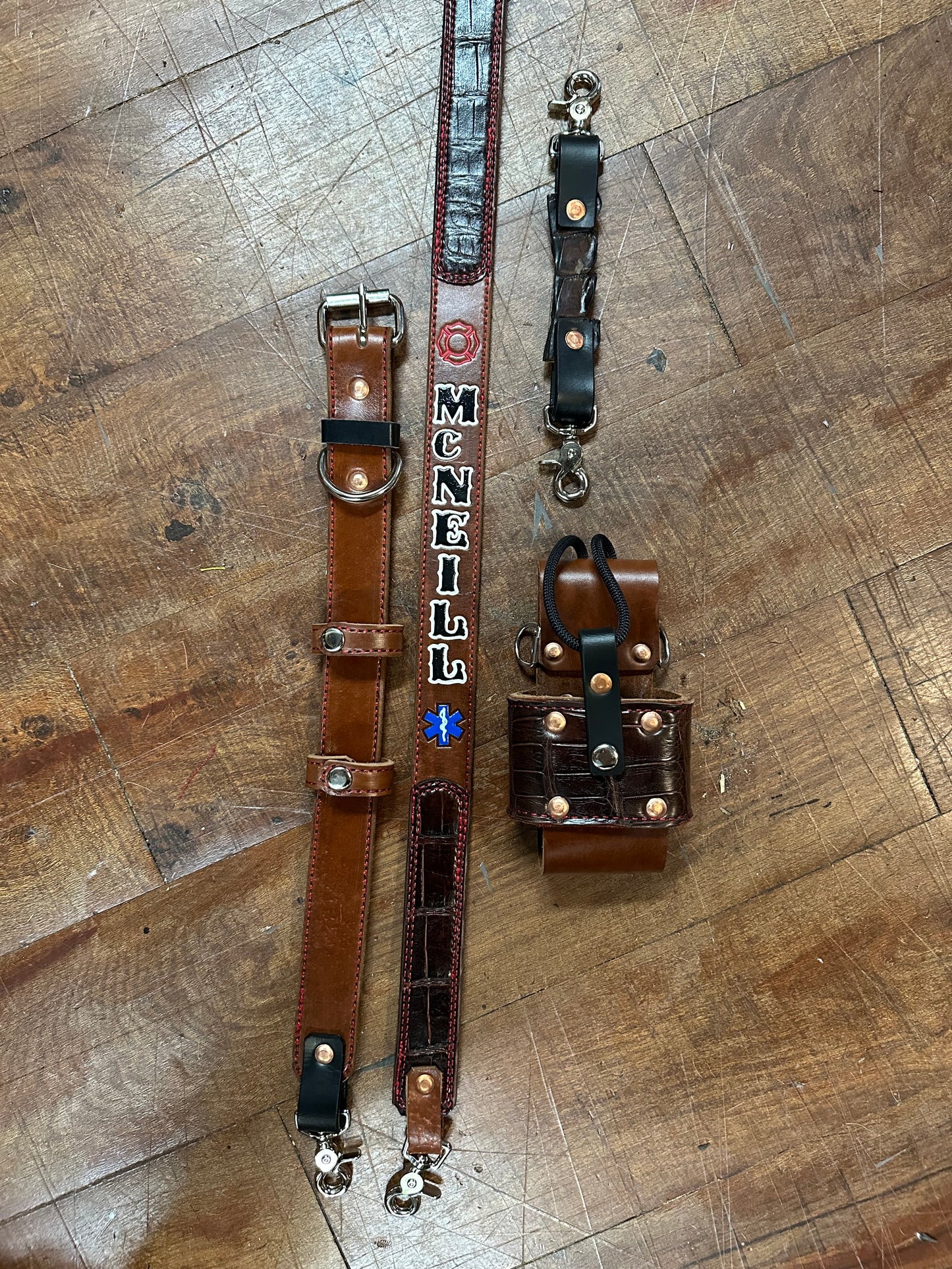 Genuine American Alligator Radio strap Set