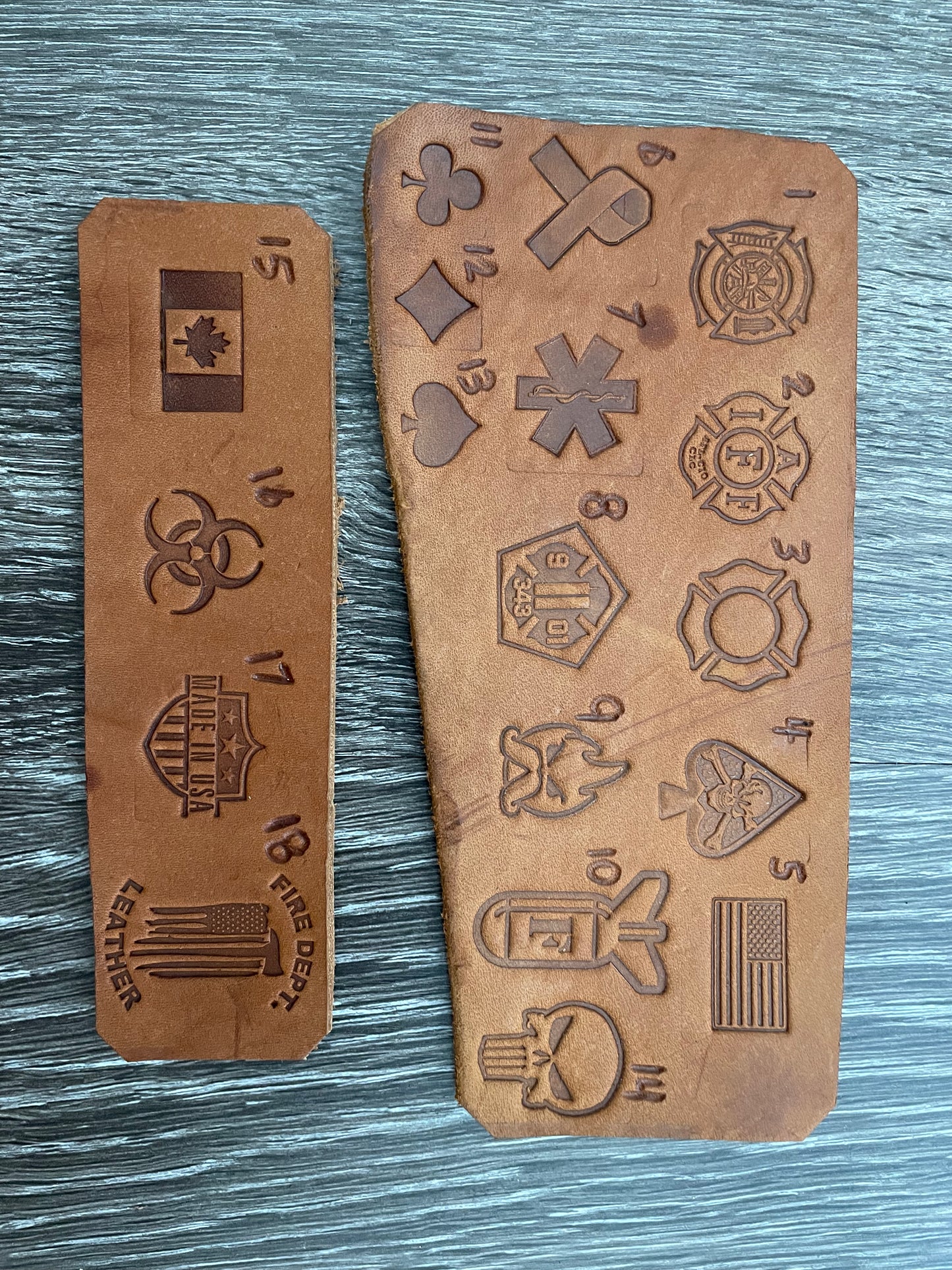 Custom leather radio holder