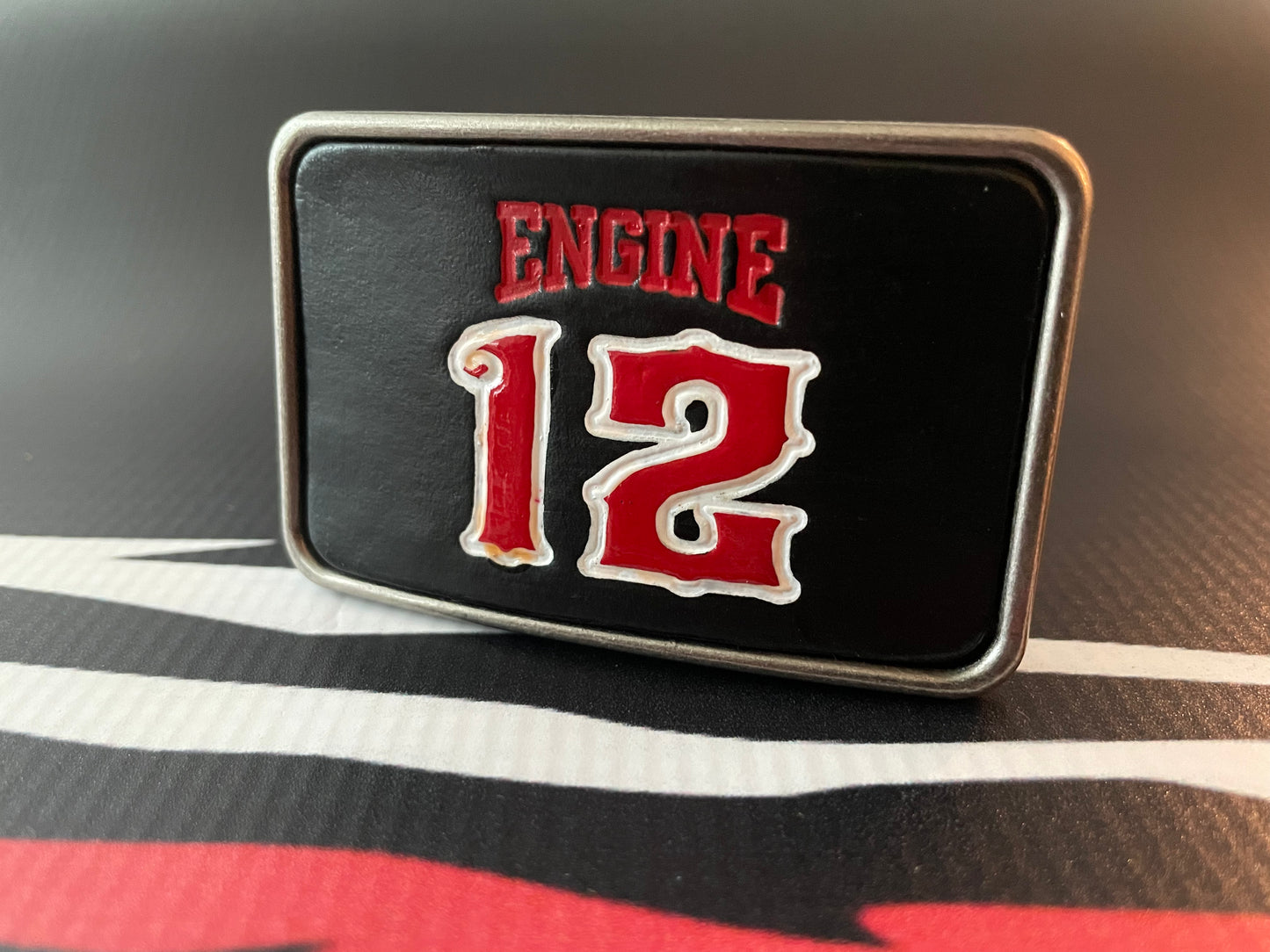 Custom leather belt buckle