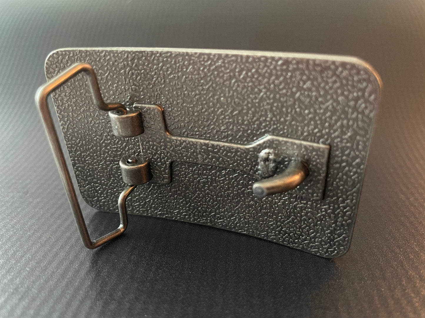 Custom leather belt buckle