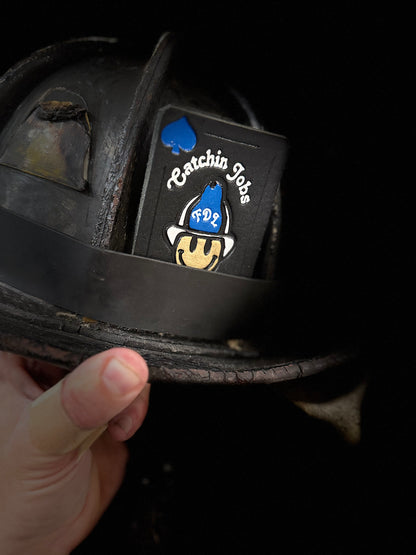 Catchin' Jobs - Leather Helmet Card