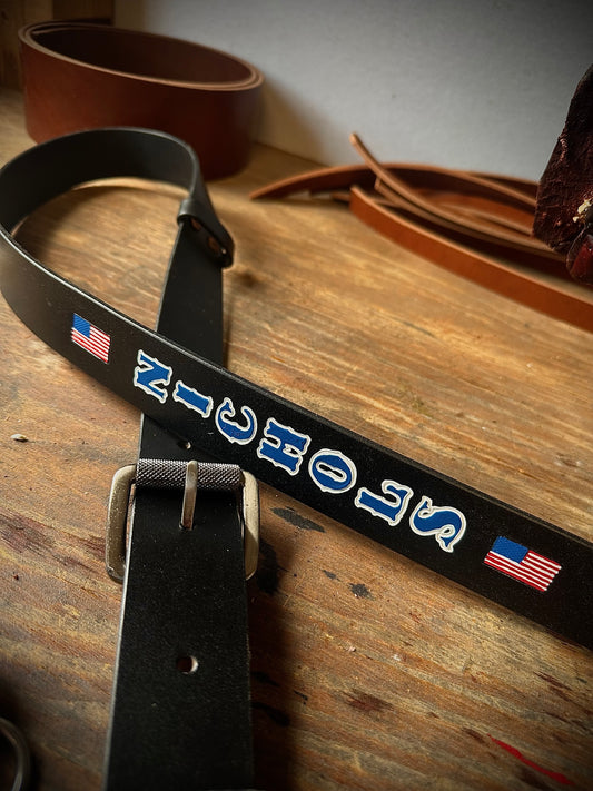 “SEMI PRO” CUSTOM LEATHER RADIO STRAP