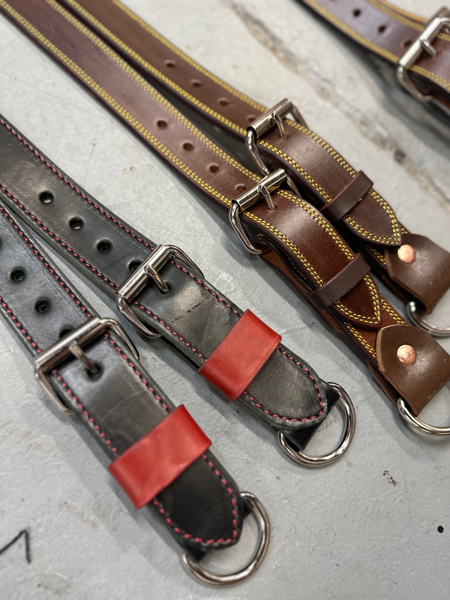 LEATHER BUNKER GEAR SUSPENDERS