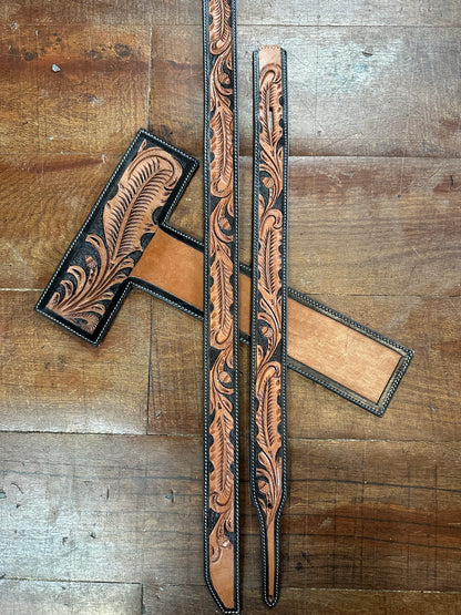 TOOLED CUSTOM RADIO STRAP SET NO. 3