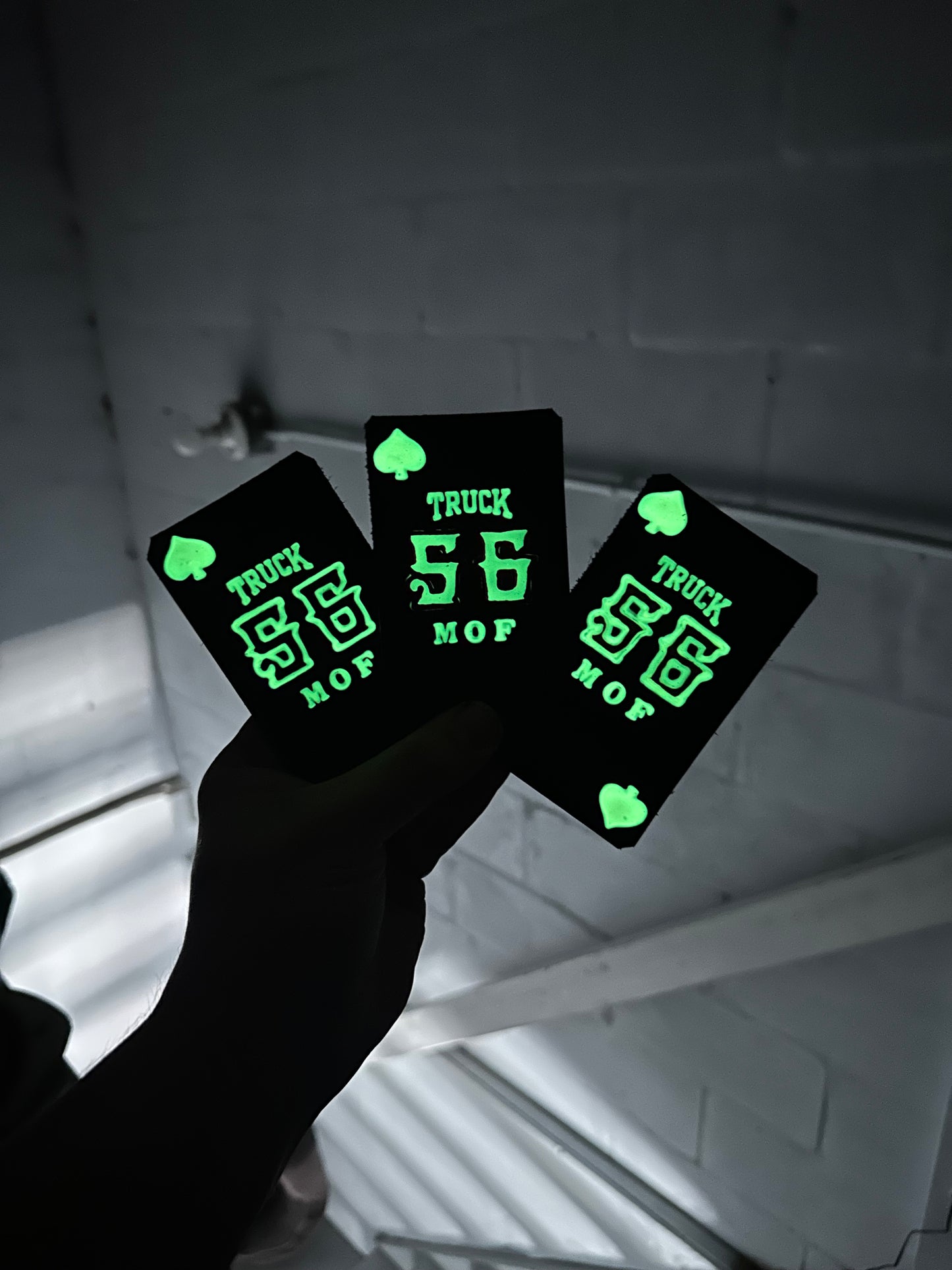 “The joker Glow In The Dark“ Custom Leather Helmet Cards