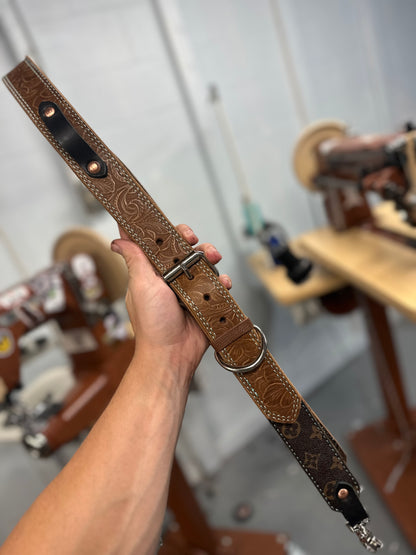 LV TOOLED RADIO STRAP SET