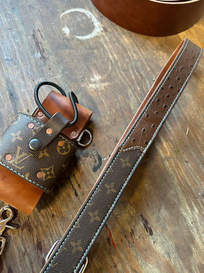 Designer Monogram x Ostrich Strap Set