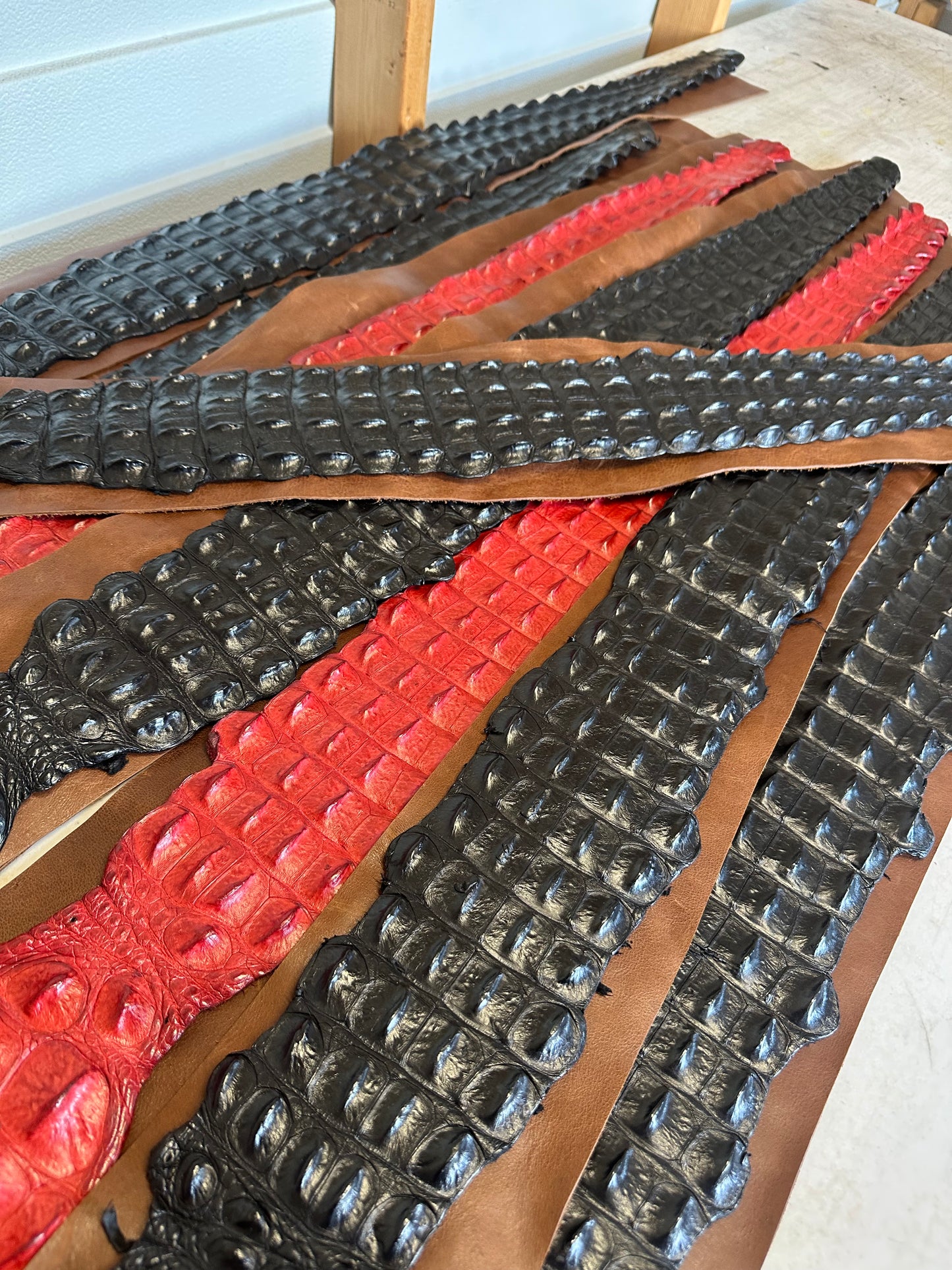 PRE ORDER- Fat Back - Genuine Crocodile Radio Strap Set