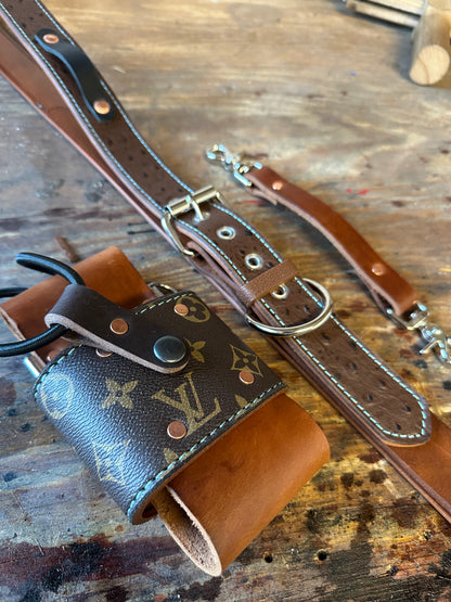 Designer Monogram x Ostrich Strap Set