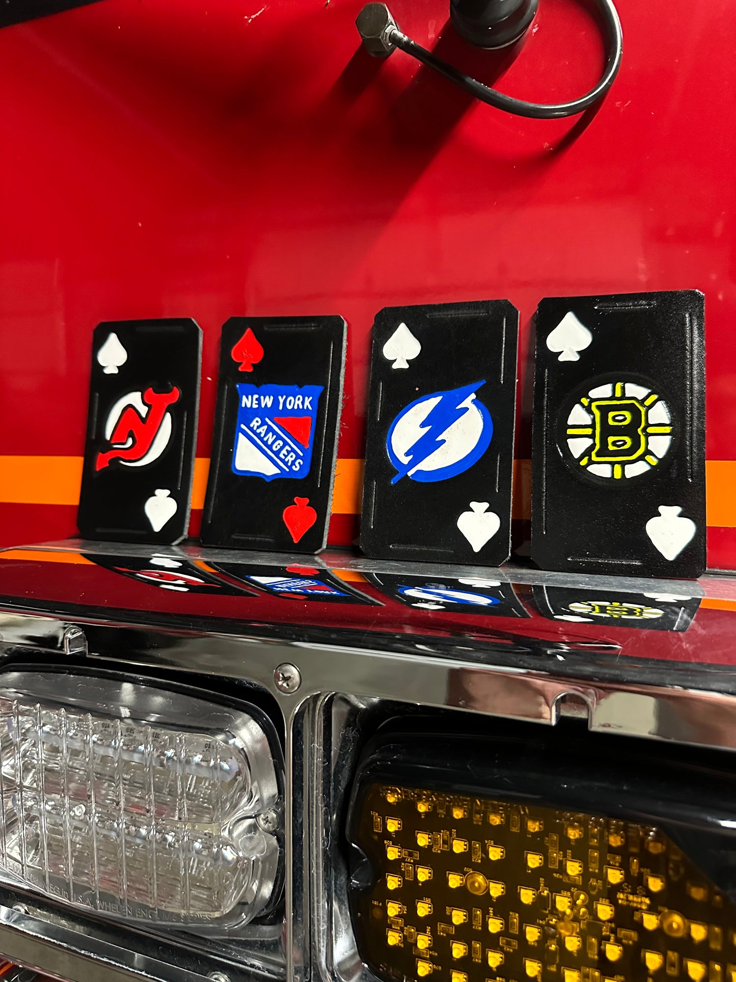 CUSTOM TEAM FIREFIGHTER HELMET CARDS