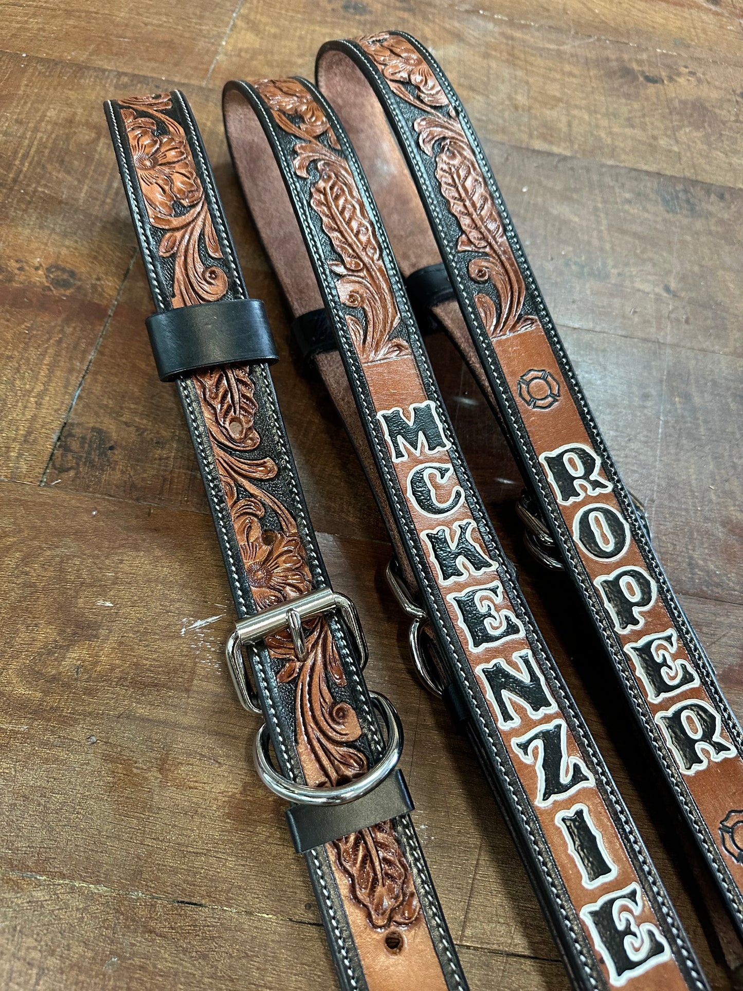 TOOLED CUSTOM RADIO STRAP SET NO. 2