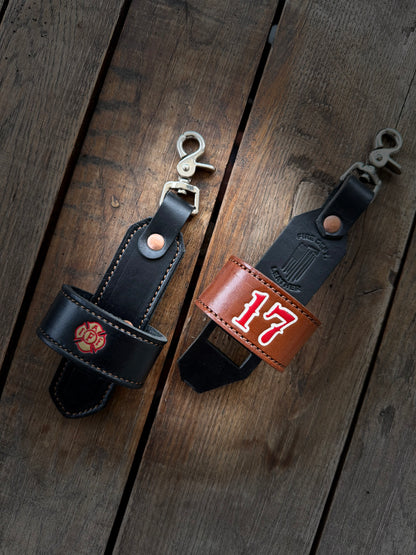 “FAT STRAP” Leather Inverted flashlight holder