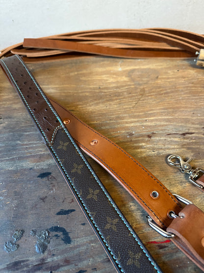 Designer Monogram x Ostrich Strap Set