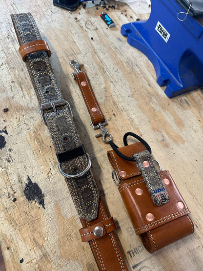 Genuine Diamondback Rattle Snake Radio Strap Set