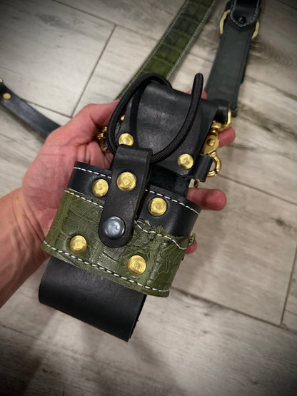 Genuine American Alligator Radio strap Set