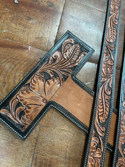 TOOLED CUSTOM RADIO STRAP SET NO. 2