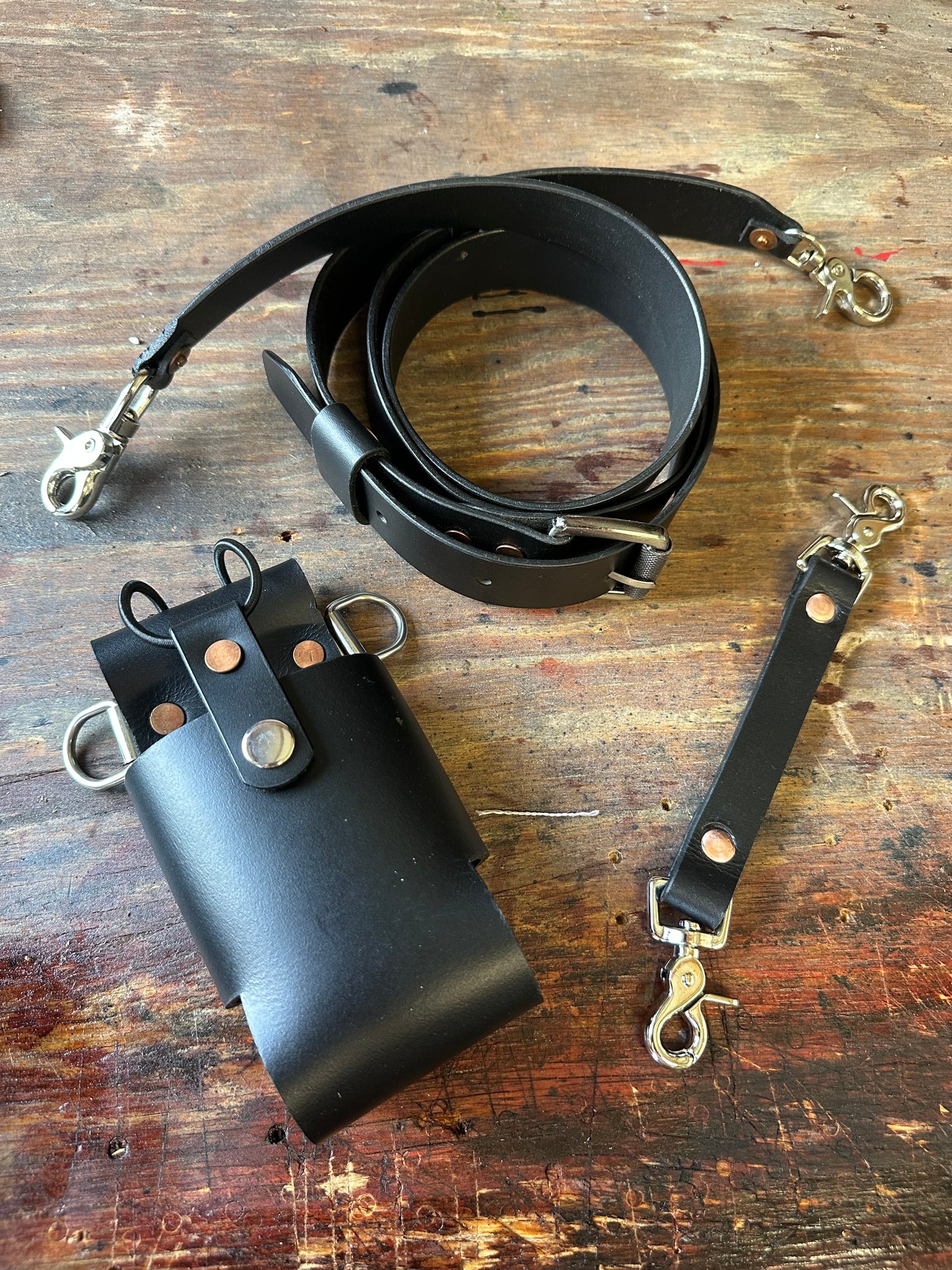 “SEMI PRO” CUSTOM LEATHER RADIO STRAP