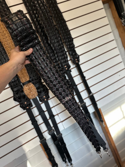 Fat Back - Genuine Crocodile Radio Strap Set