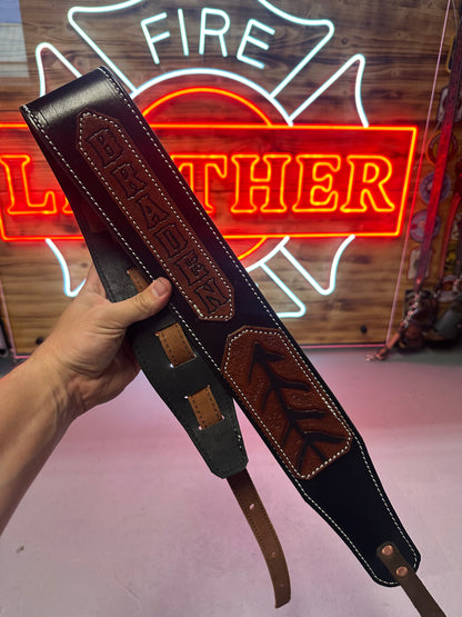 CUSTOM GUITAR STRAP / SEWN PANEL
