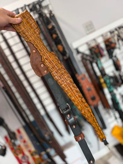 Fat Back - Genuine Crocodile Radio Strap Set