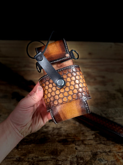 DRAGON SCALE TOOLED CUSTOM RADIO STRAP SET