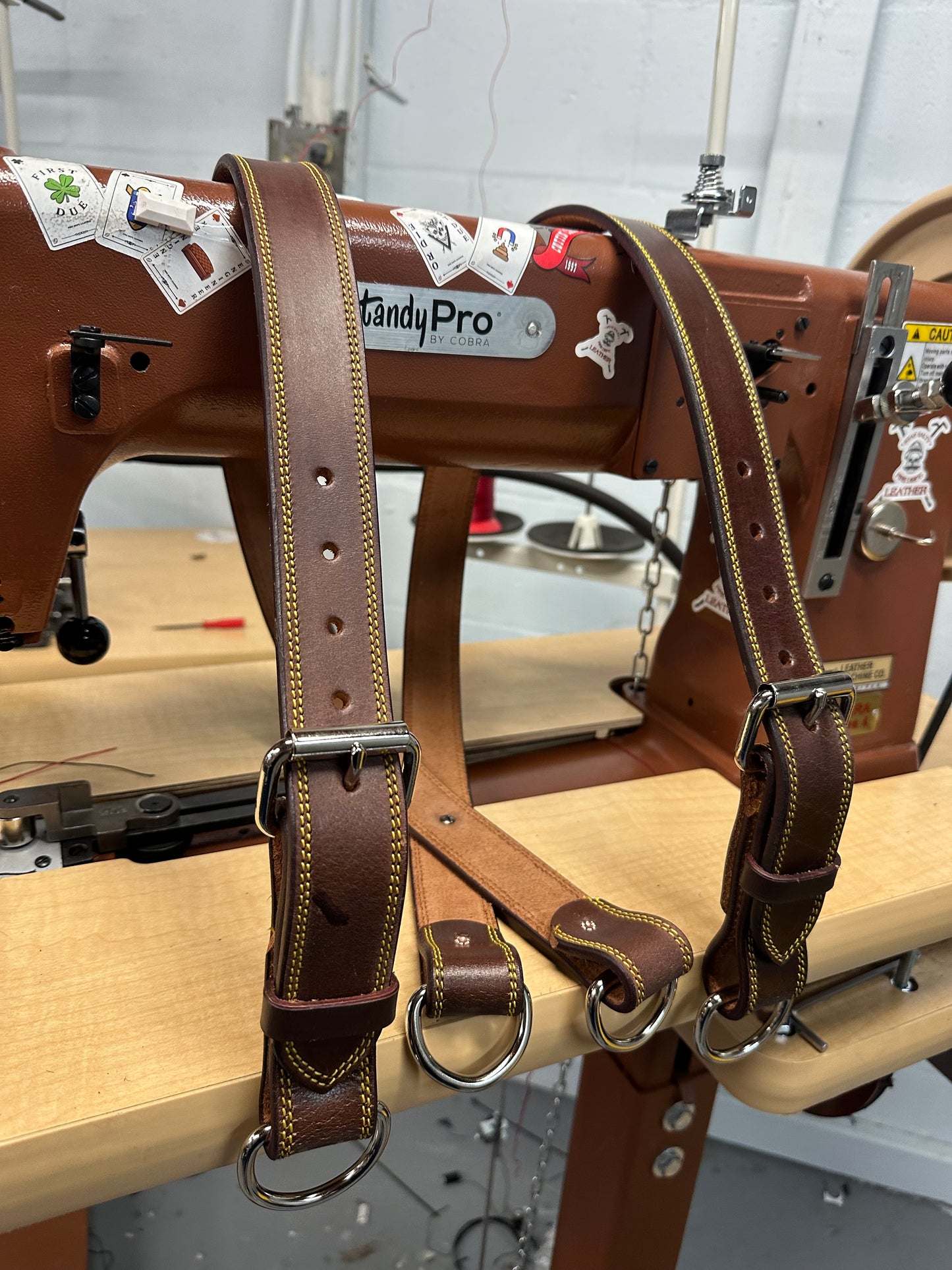 LEATHER BUNKER GEAR SUSPENDERS