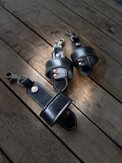 “FAT STRAP” Leather Inverted flashlight holder