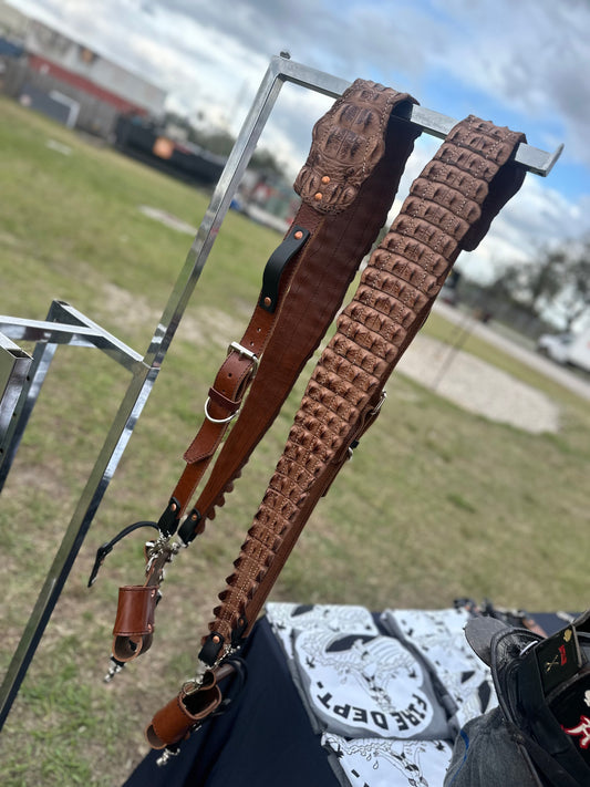 CUSTOM CROCODILE RADIO STRAP SET
