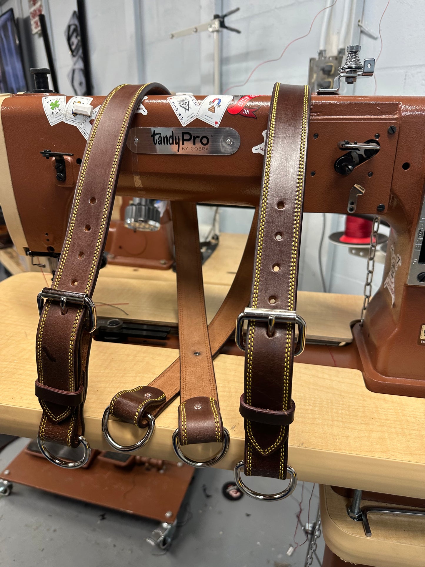LEATHER BUNKER GEAR SUSPENDERS