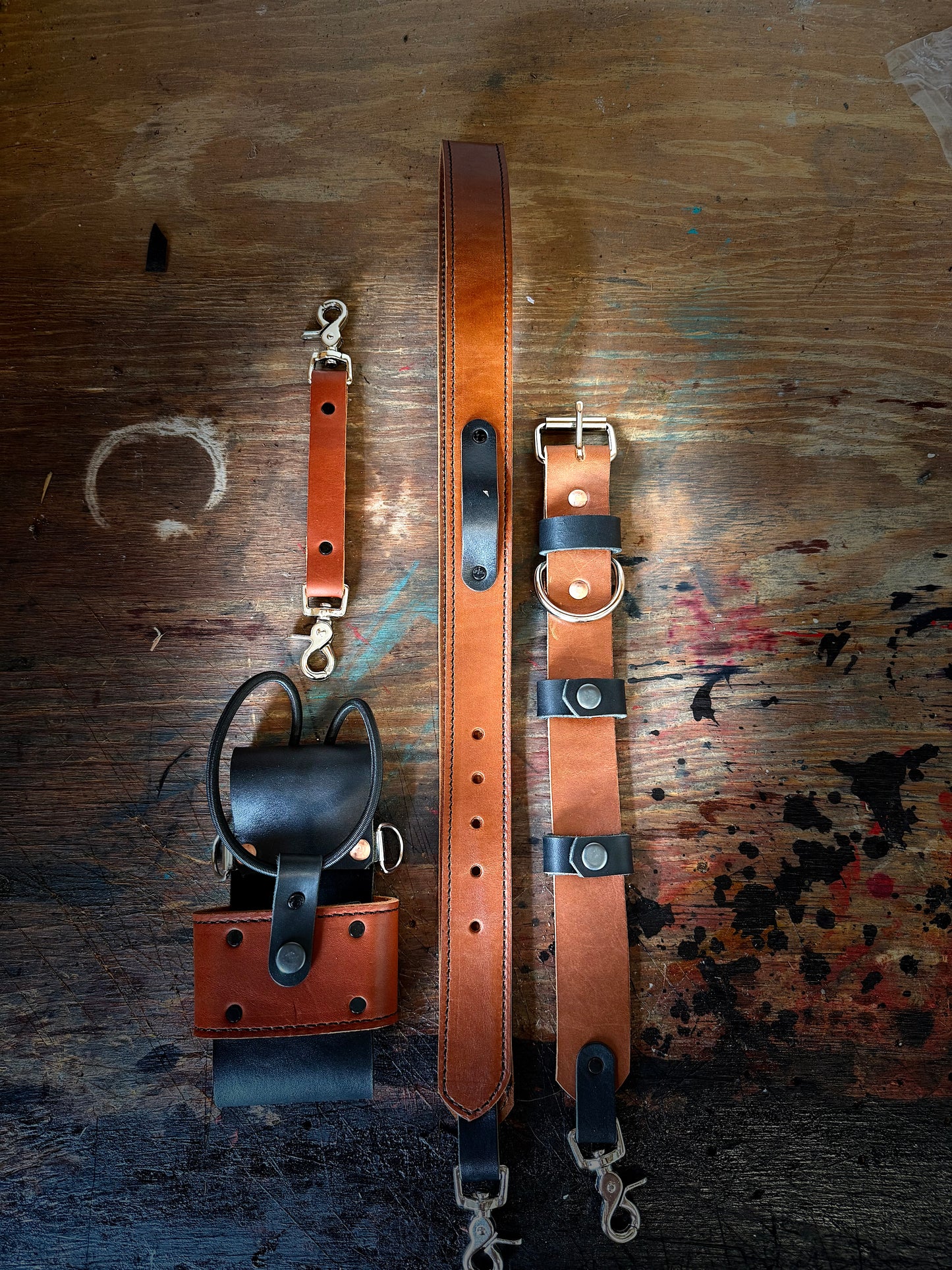 “HEAVY HITTER” TAN & BLACK SET