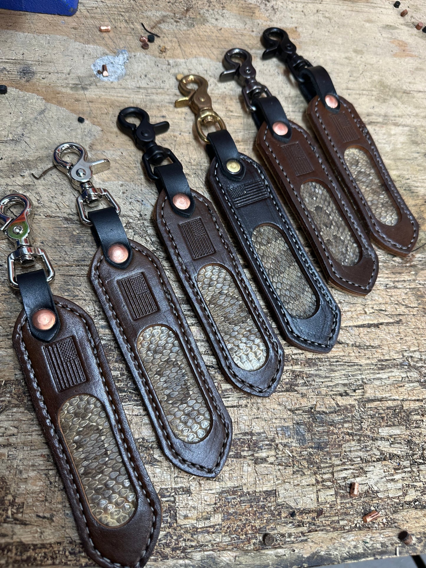 GENUINE RATTLE SNAKE KEYCHAIN