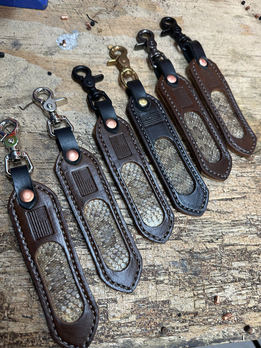 GENUINE RATTLE SNAKE KEYCHAIN
