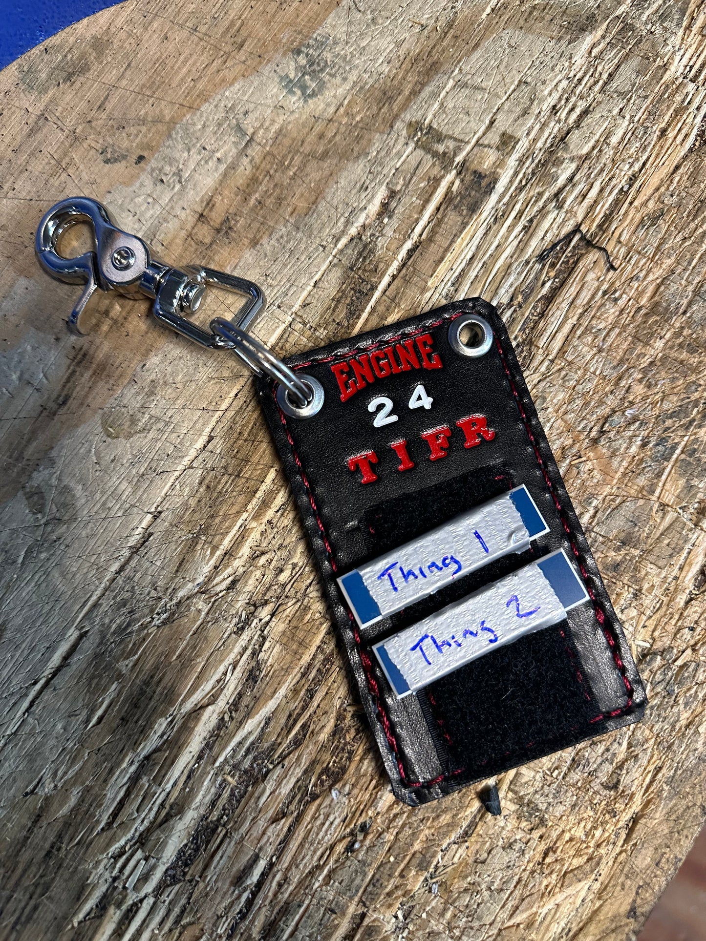 Leather Accountability Tag Holder