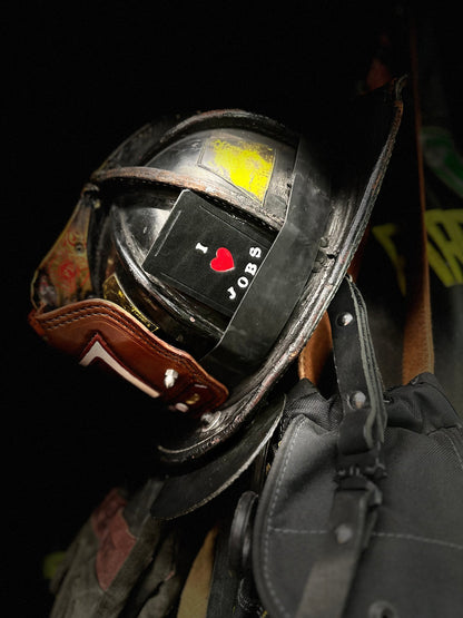 I ❤️ JOBS LEATHER HELMET CARD