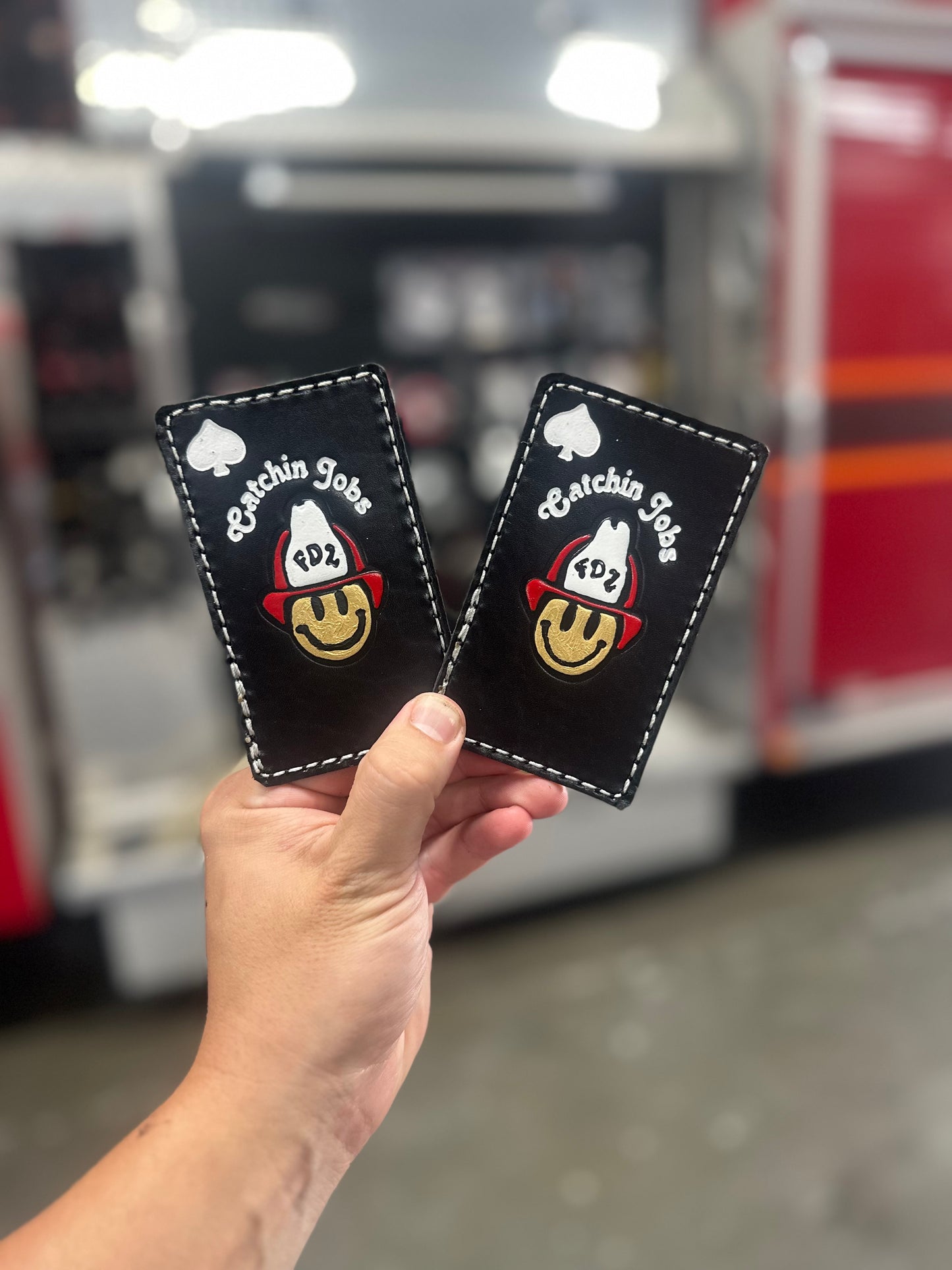 CATCHIN JOBS HELMET CARD STITCHED