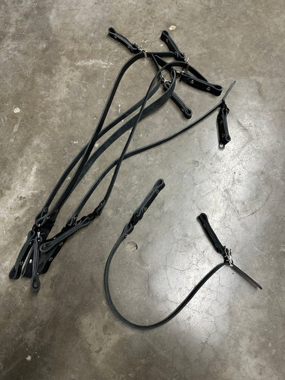 Leather helmet cobra clip chin strap