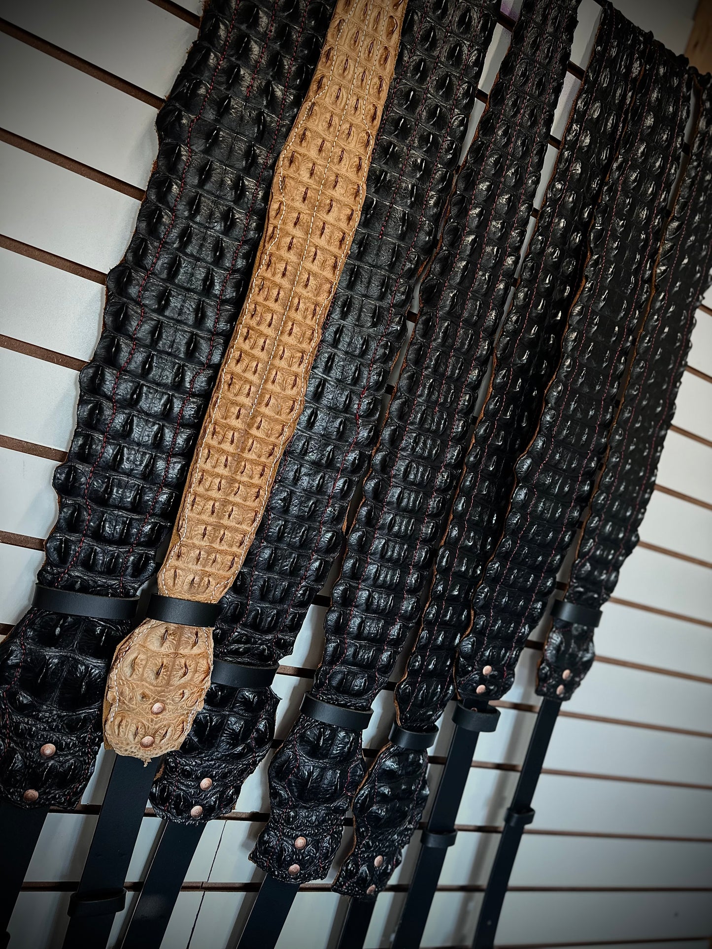 Fat Back - Genuine Crocodile Radio Strap Set