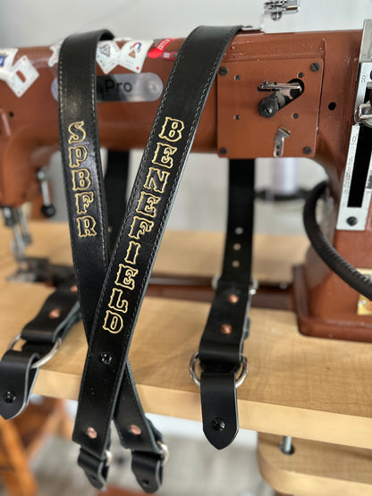 LEATHER BUNKER GEAR SUSPENDERS
