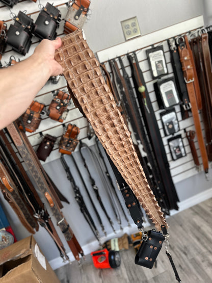PRE ORDER- Fat Back - Genuine Crocodile Radio Strap Set