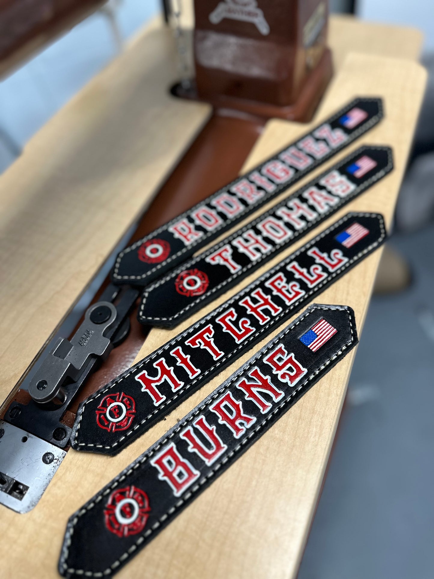 LEATHER GEAR LOCKER TAGS